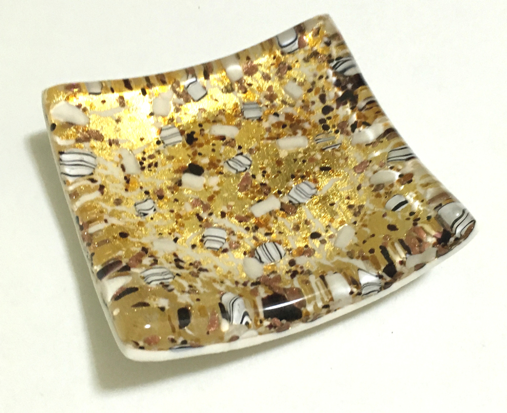 独特の素材 ヴェネチアンガラス 皿 プレート ３枚セット